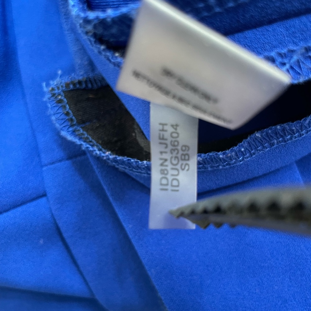 Ivanka Trump Royal Blue Ruffle Cold Shoulder Midi Dress • Size 8 cocktail - Picture 12 of 12